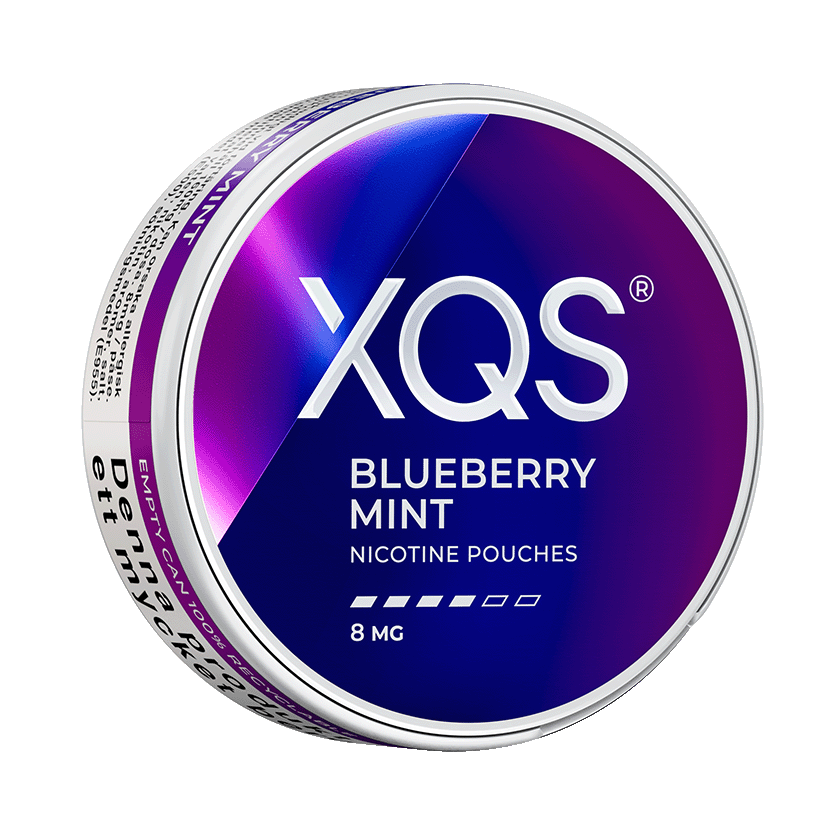 XQS Blueberry Mint 8mg, 5-pakke med nikotinposer