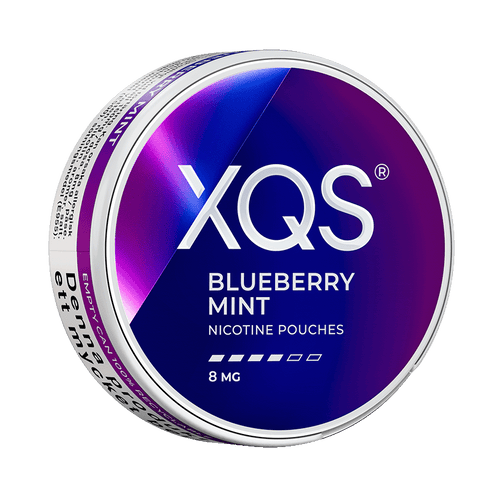 XQS Blueberry Mint 8mg, 5-pakke med nikotinposer