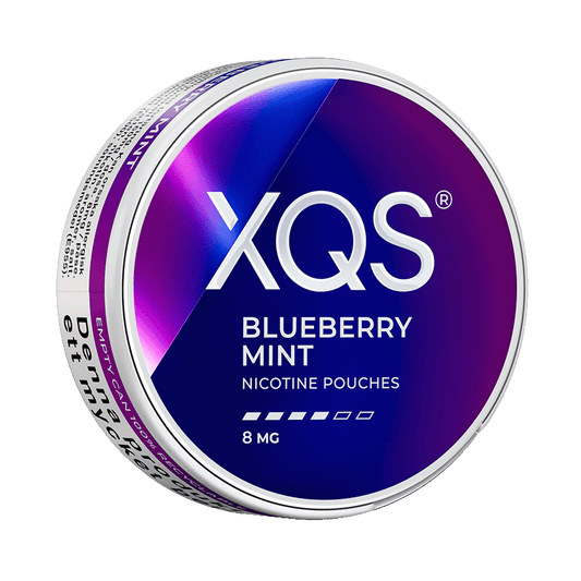 XQS Blueberry Mint 8mg, 5-pakke med nikotinposer