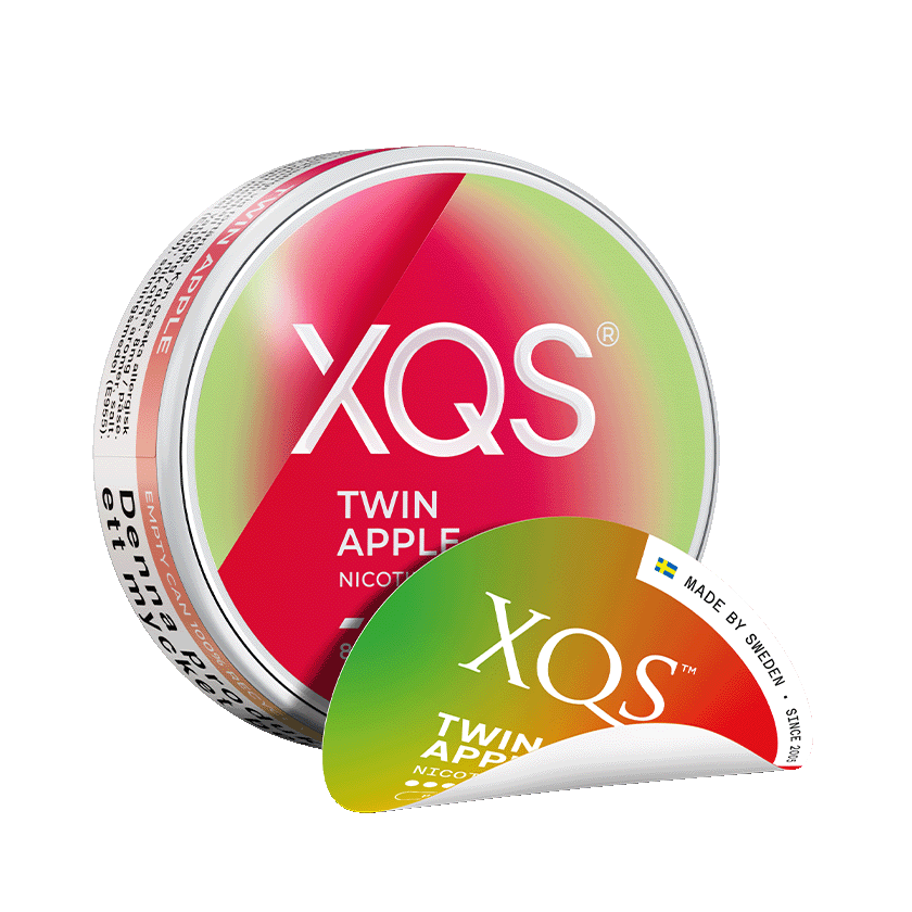 XQS Twin Apple 8mg, 5-pakke med nikotinposer