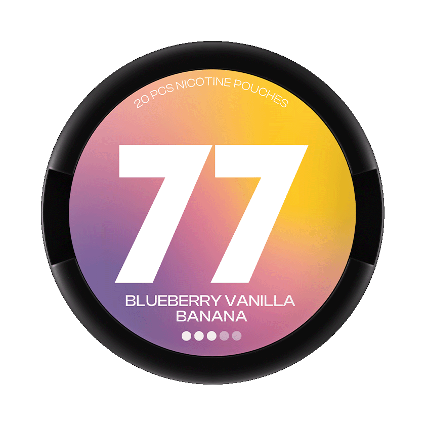 77 Blueberry Vanilla Banana 10,4mg, 5-pakke med nikotinposer