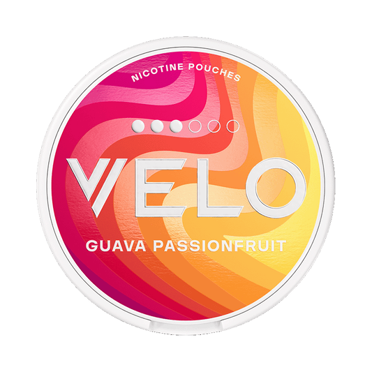 VELO Guava Passionfruit 8mg, 5-pakke med nikotinposer
