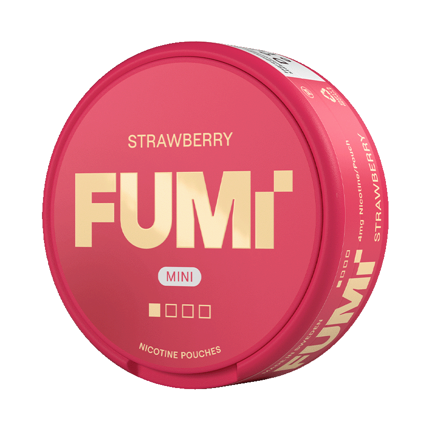 FUMi Strawberry Mini 4mg, 5-pakke med nikotinposer