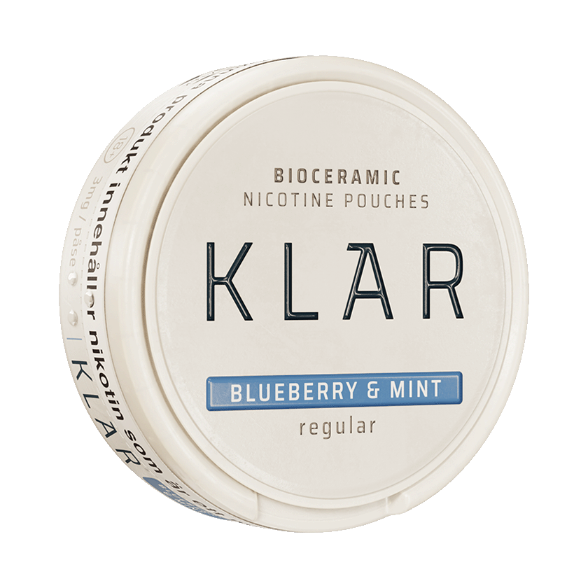 KLAR Blueberry & Mint Regular Mini 3mg, 5-pakke med nikotinposer