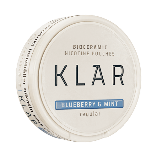 KLAR Blueberry & Mint Regular Mini 3mg, 5-pakke med nikotinposer