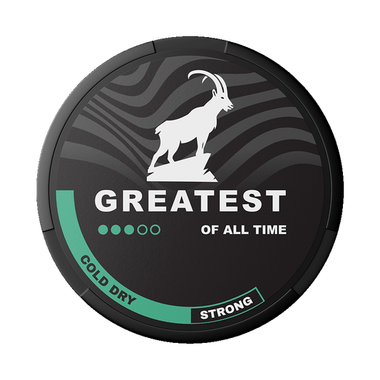 Greatest Cold Dry Strong 8mg, 5-pakke med nikotinposer