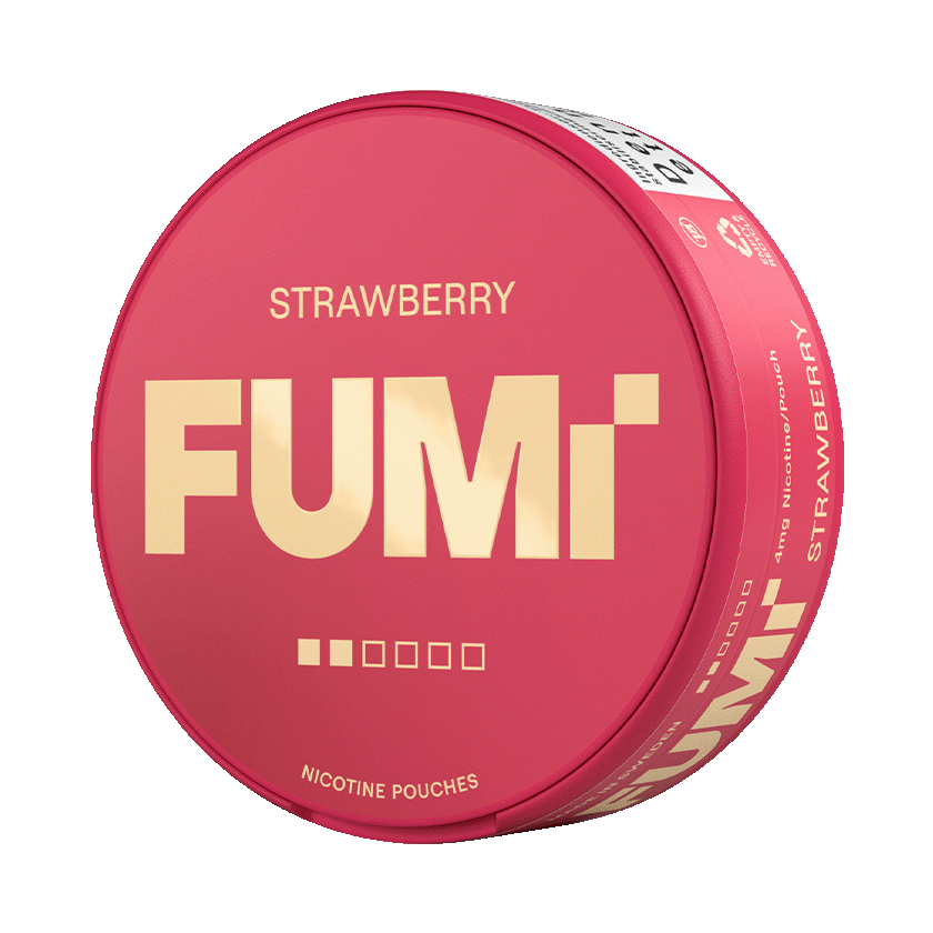 FUMi Strawberry 4mg, 5-pakke med nikotinposer