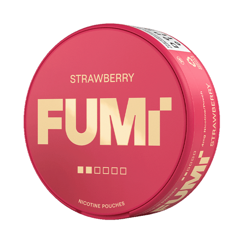 FUMi Strawberry 4mg, 5-pakke med nikotinposer