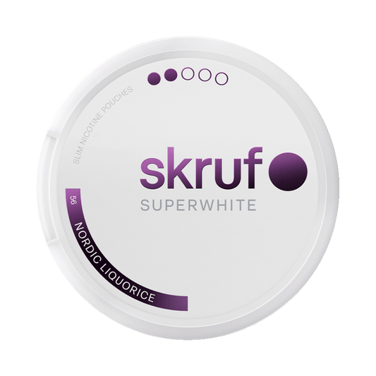 Skruf Superwhite No.56 Nordic Liquorice 6mg, 5-pakke med nikotinposer