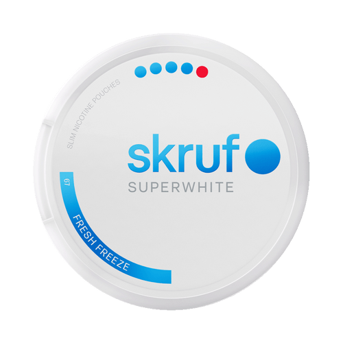 Skruf Superwhite No.67 Fresh Freeze 12mg, 5-pakke med nikotinposer