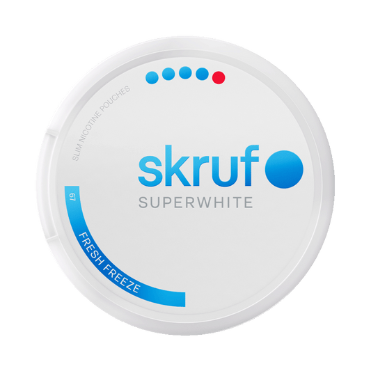 Skruf Superwhite No.67 Fresh Freeze 12mg, 5-pakke med nikotinposer