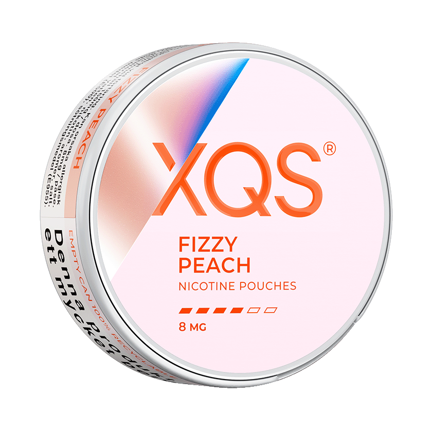 XQS Fizzy Peach 8mg, 5-pakke med nikotinposer