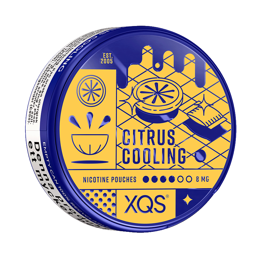 XQS Citrus Cooling 8mg, 5-pakke med nikotinposer
