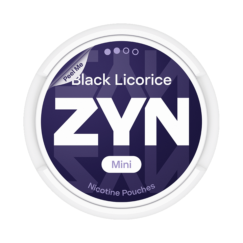 ZYN Black Licorice Mini 3mg, 5-pakke med nikotinposer