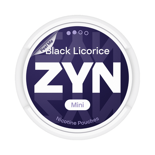 ZYN Black Licorice Mini 3mg, 5-pakke med nikotinposer