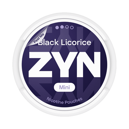 ZYN Black Licorice Mini 3mg, 5-pakke med nikotinposer
