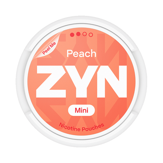 ZYN Peach Mini 3mg, 5-pakke med nikotinposer