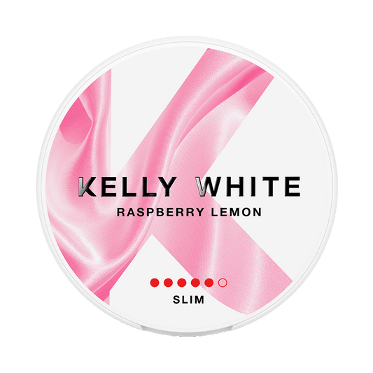 Kelly White Raspberry Lemon 10mg, 5-pakke med nikotinposer