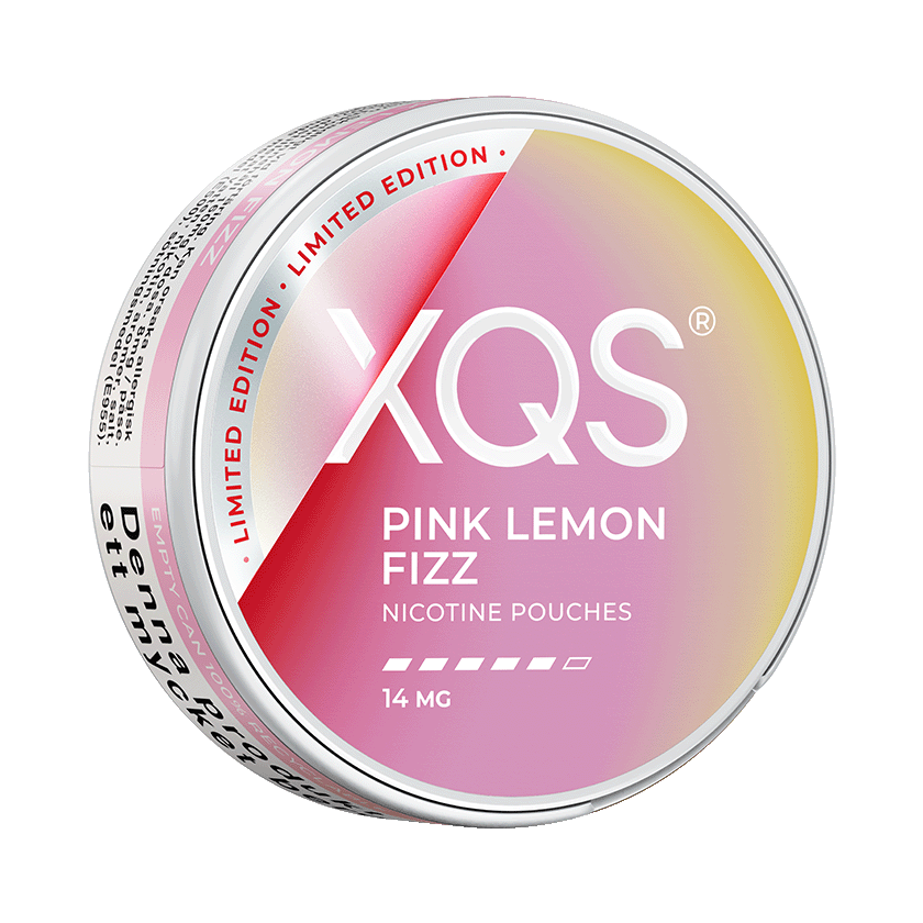 XQS Pink Lemon Fizz 14mg Limited Edition, 5-pakke med nikotinposer