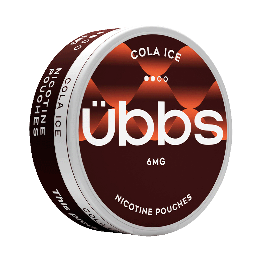 Übbs Cola Ice Regular 6mg, 5-pakke med nikotinposer