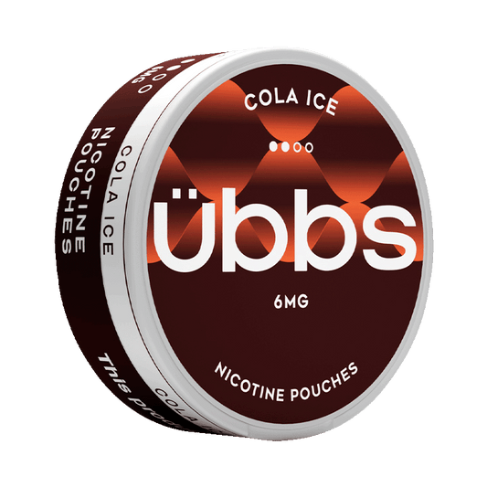 Übbs Cola Ice Regular 6mg, 5-pakke med nikotinposer