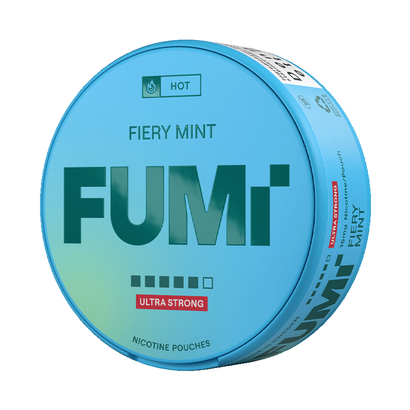 FUMi Fiery Mint 15mg, 5-pakke med nikotinposer