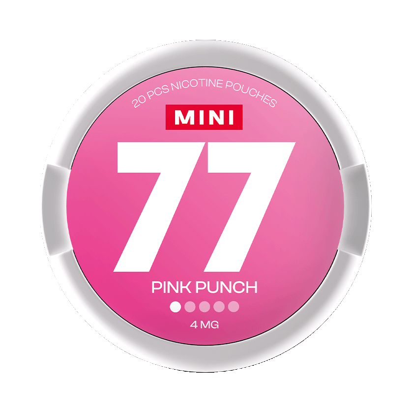 77 Pink Punch Mini 4mg, 5-pakke med nikotinposer