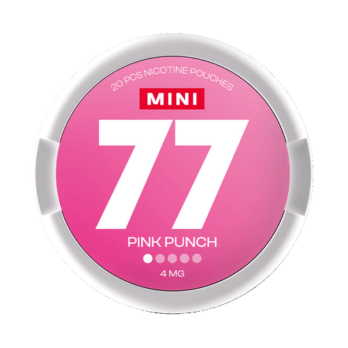 77 Pink Punch Mini 4mg, 5-pakke med nikotinposer