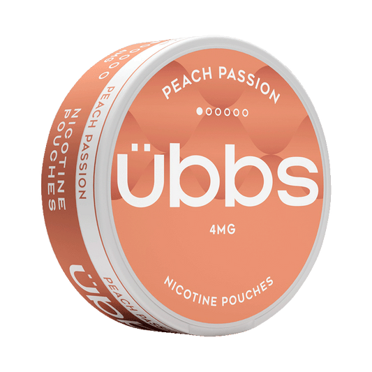Übbs Peach Passion 4mg, 5-pakke med nikotinposer