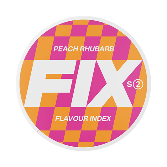 FIX Peach Rhubarb 5,6mg, 5-pakke med nikotinposer