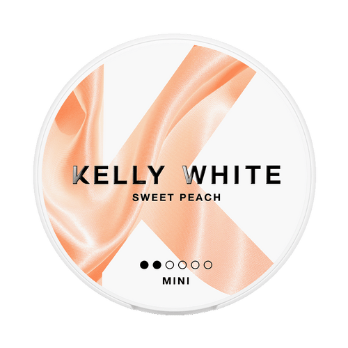 Kelly White Sweet Peach Mini 4mg, 5-pakke med nikotinposer