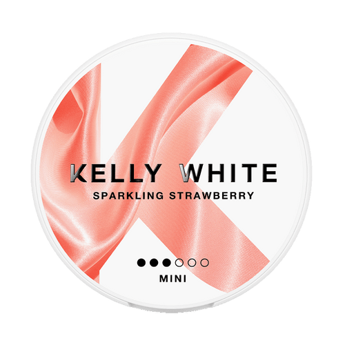 Kelly White Sparkling Strawberry Mini 6mg, 5-pakke med nikotinposer