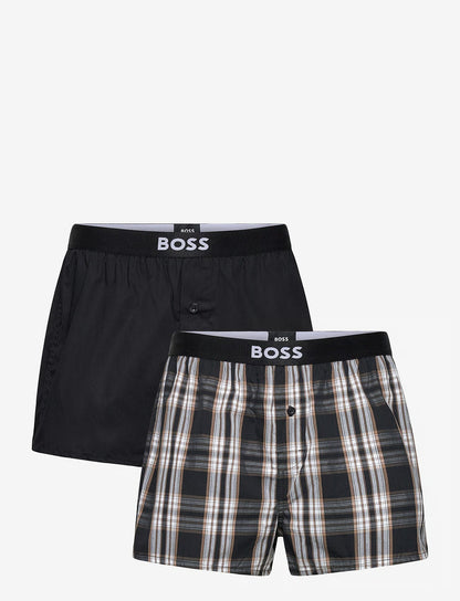 BOSS 2P Boxer Shorts EW herreunderbukser, 2-pack i Svart