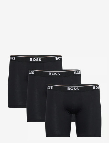 BOSS BoxerBrLong 3P Power herreunderbukser, 3-pack i Svart