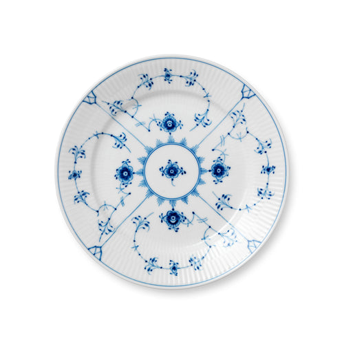 Musselmalet Riflet tallerken, 22 cm