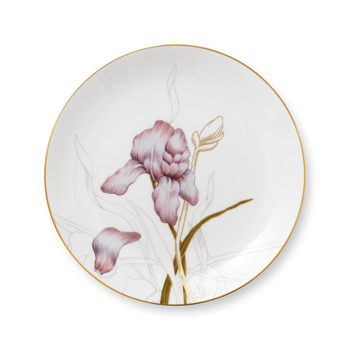 Flora Danica tallerken, Iris, 22 cm