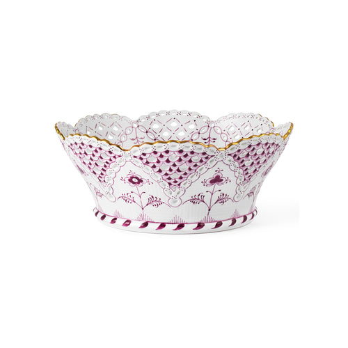 Purpur Helblonde med gull fruktkurv, begrenset utgave, 23 cm
