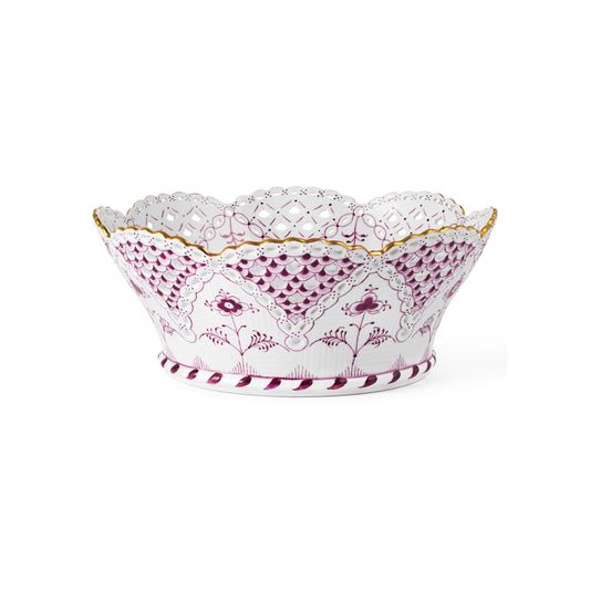 Purpur Helblonde med gull fruktkurv, begrenset utgave, 23 cm