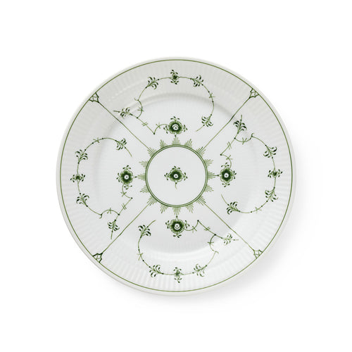 Grønn Riflet tallerken, 22 cm