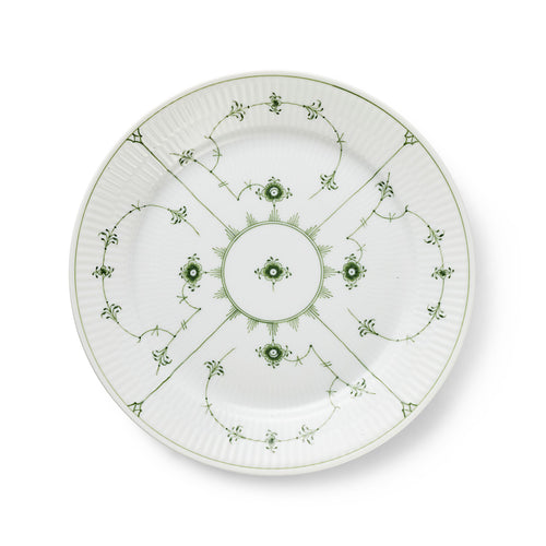Grønn Riflet tallerken, 27 cm