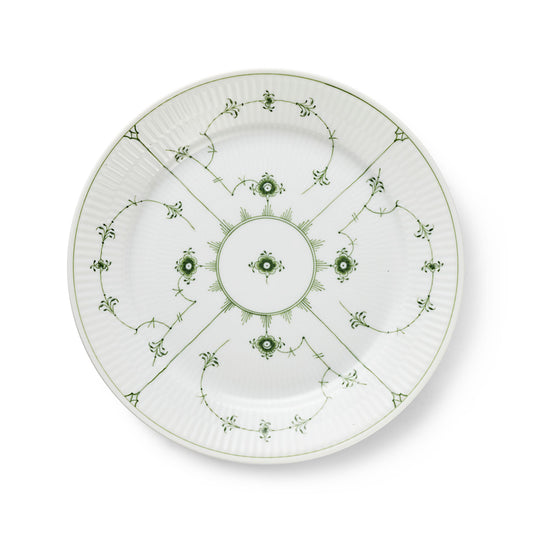 Grønn Riflet tallerken, 27 cm
