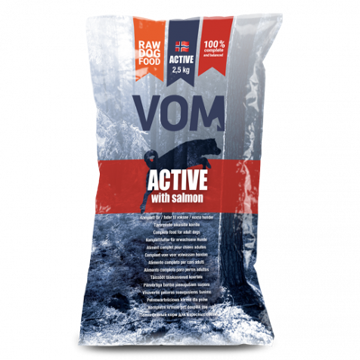 VOM Active Fullfôr med laks 2,5 kg – ren produktbild av originalforpakningen