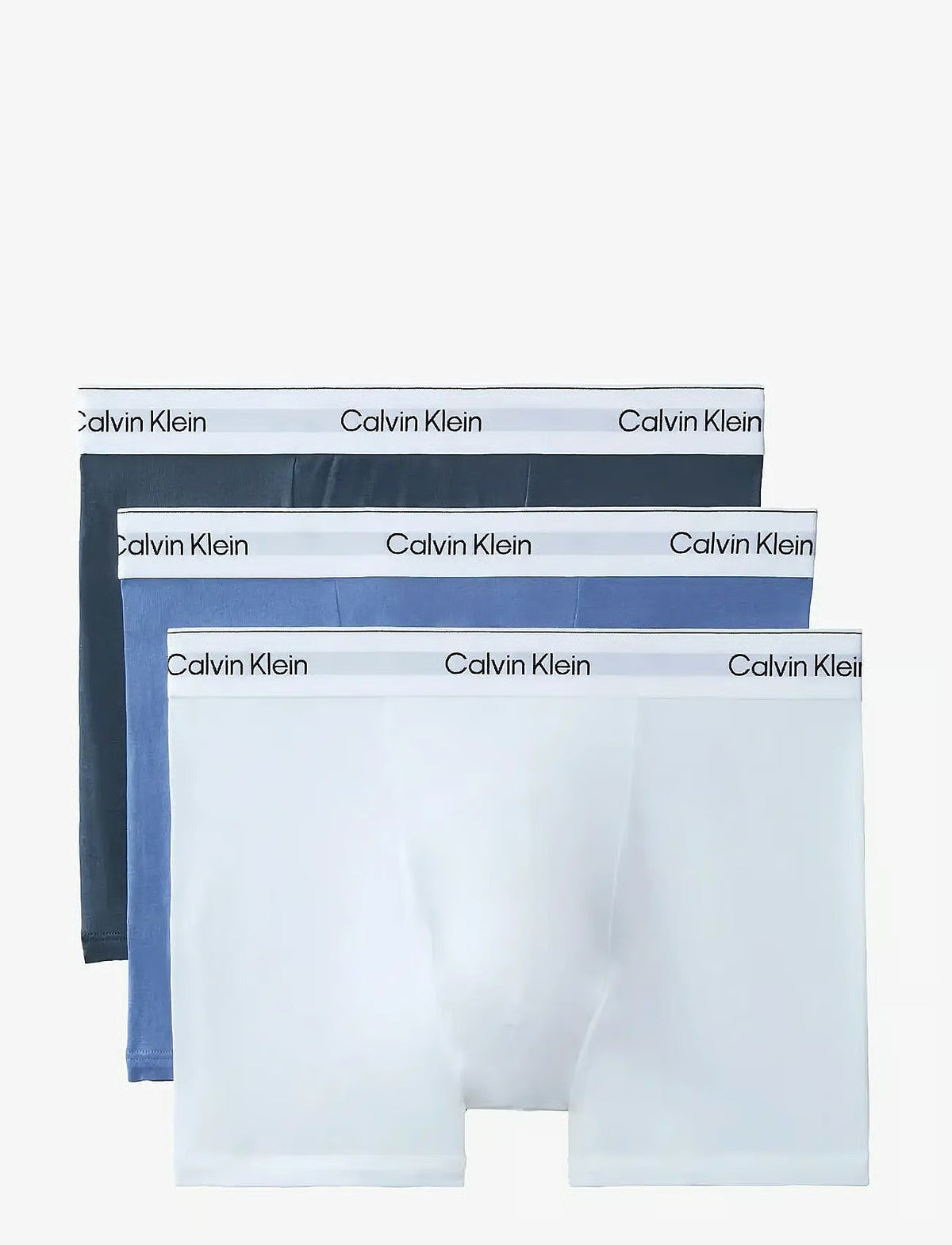 Calvin Klein RELAXED FIT TRUNK 3PK herreunderbukser, 3-PACK i hvit blå TULIP TURBULENCE