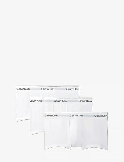Calvin Klein LOW RISE TRUNK 3PK herreunderbukser, 3-PACK i hvit hvit hvit
