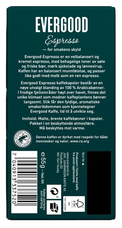 Evergood espresso Nespresso kaffekapsel 100stk – produktbilde 7
