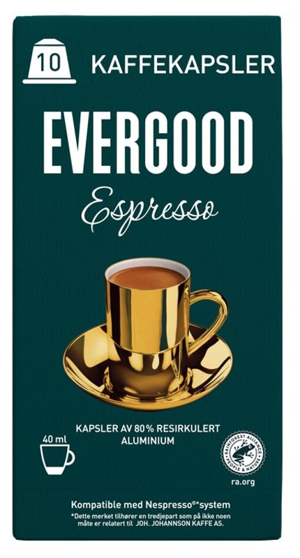 Evergood espresso Nespresso kaffekapsel 100stk – produktbilde 5