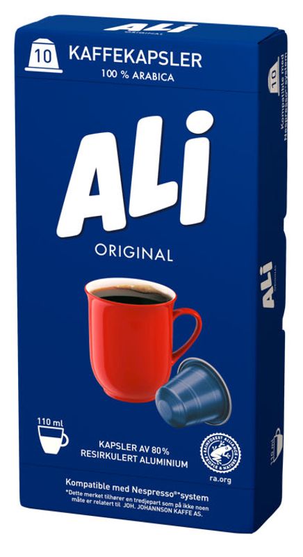 ALI ORIGINAL KAFFEKAPSEL 10 esker a' 10 stk. for Nespresso – produktbilde 1