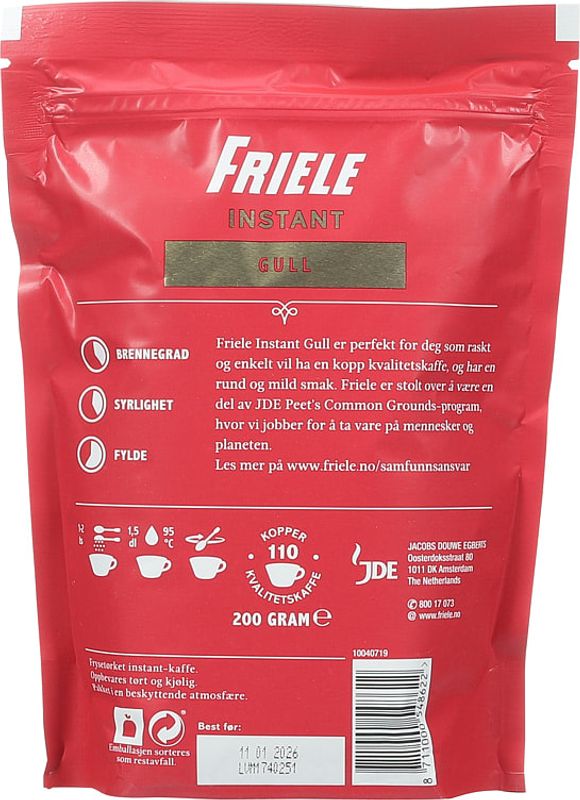 Friele instant gull 200g refill 6poser – produktbilde 4