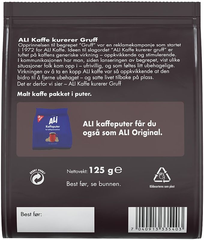 ALI MØRKBRENT KAFFEPUTER 6 poser a' 18stk. Senseo – produktbilde 4