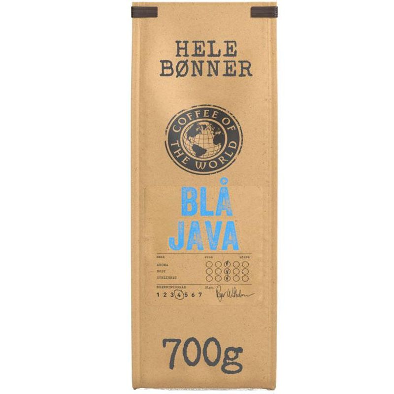 Blå java hele bønner 700g cotw – produktbilde 1
